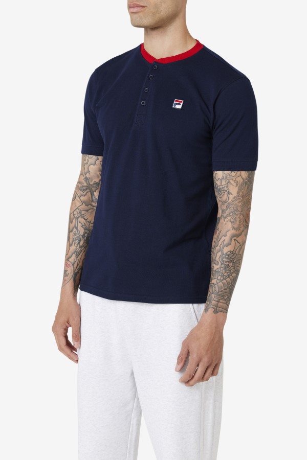 Navy/Red Ralph Henley Fila