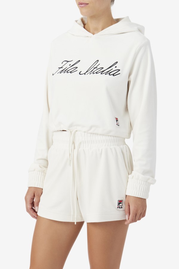 Gardenia/Black Sofia Hoodie Fila