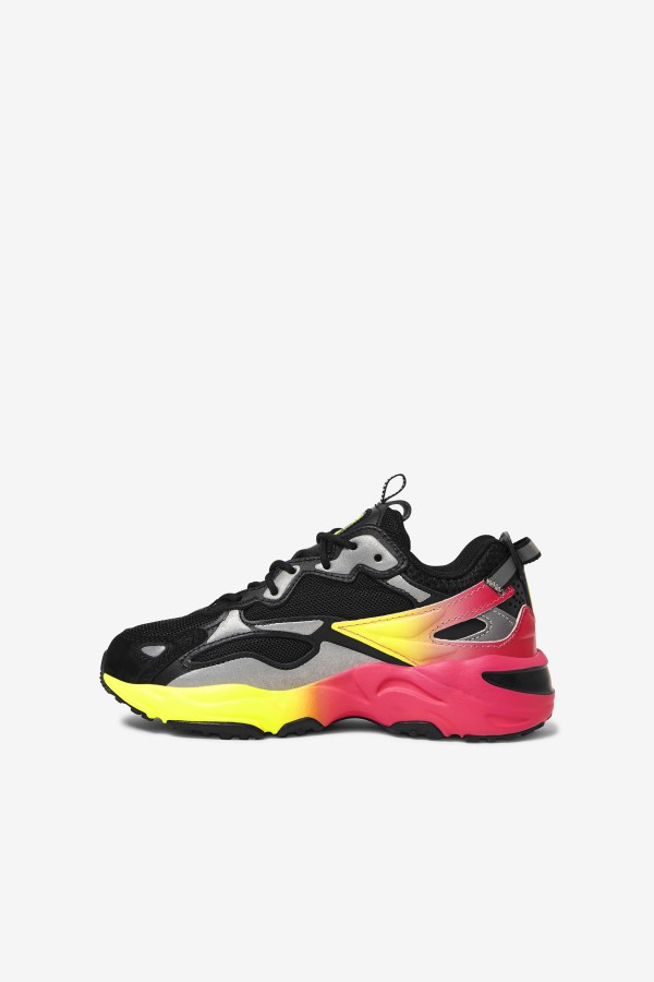 Fila Black/Yellow/Deep Pink Big Kids\' Ray Tracer Apex