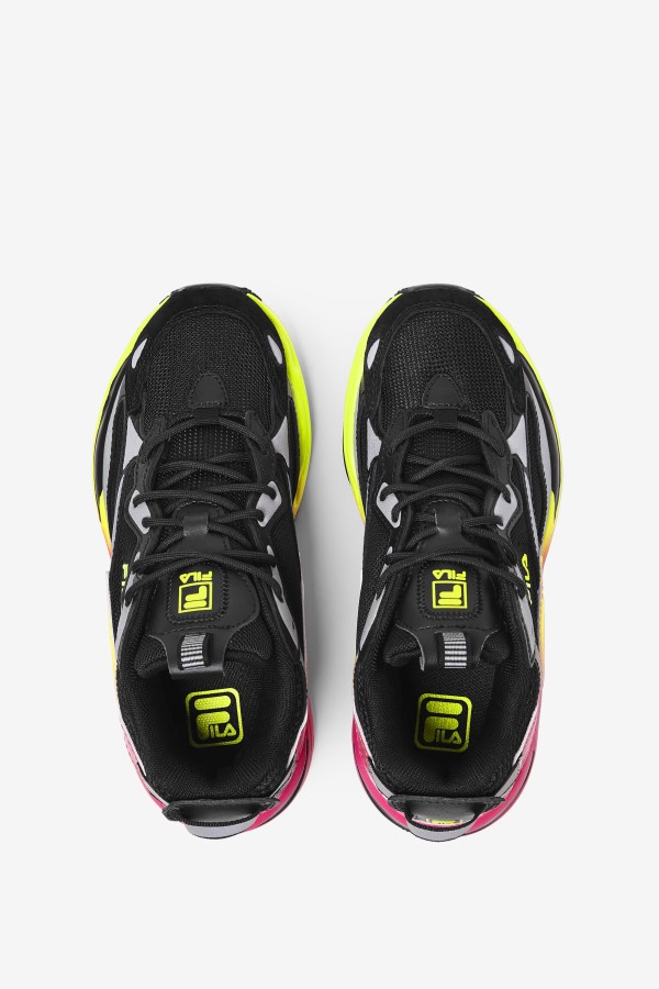 Fila Black/Yellow/Deep Pink Big Kids\' Ray Tracer Apex