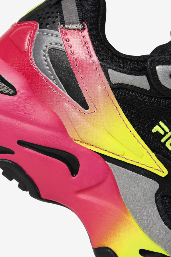 Fila Black/Yellow/Deep Pink Big Kids\' Ray Tracer Apex