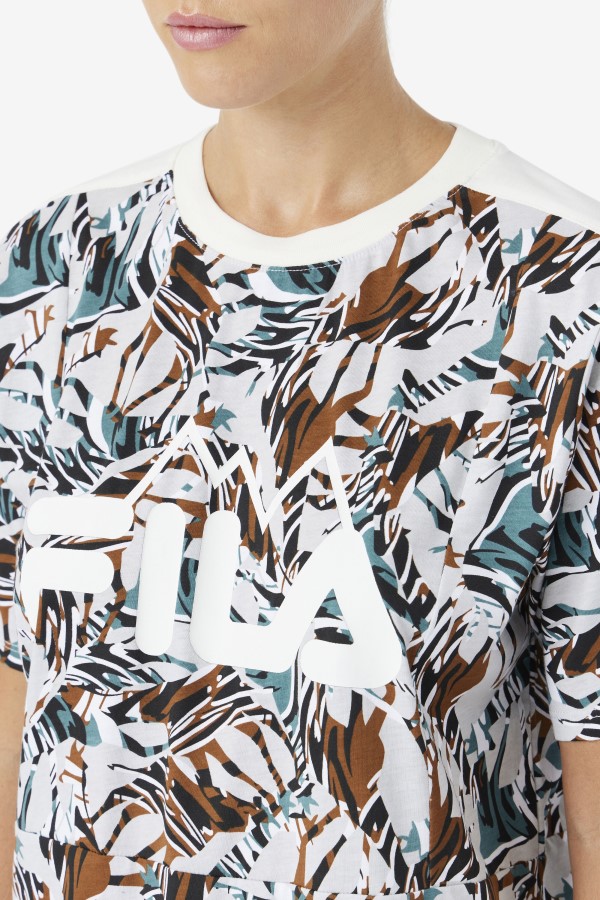 Nataly Boyfriend Tee Fila Egret/Stormy/Deep Lake Print