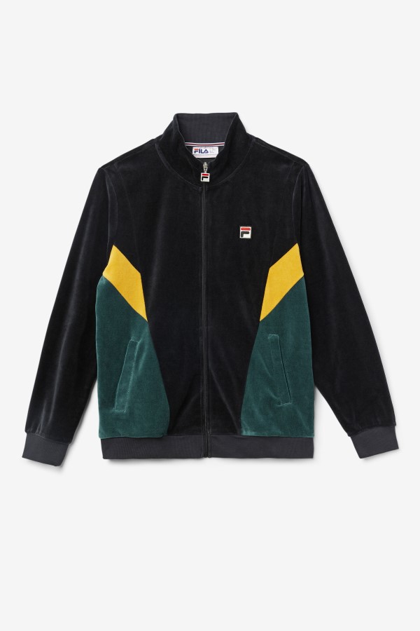 Marten Velour Jacket Black/June Bug/Golden Glow Fila