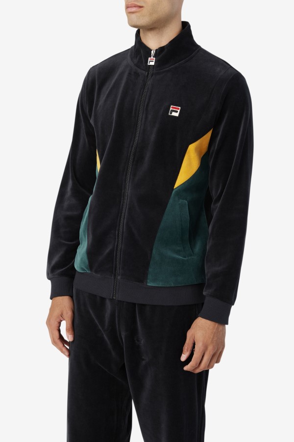 Marten Velour Jacket Black/June Bug/Golden Glow Fila