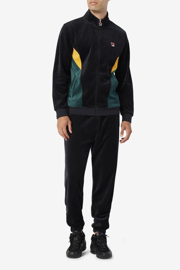 Marten Velour Jacket Black/June Bug/Golden Glow Fila