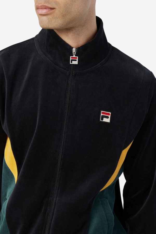 Marten Velour Jacket Black/June Bug/Golden Glow Fila