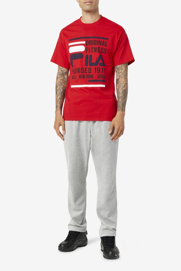 Red/Navy/White Original Fitness Tee Fila