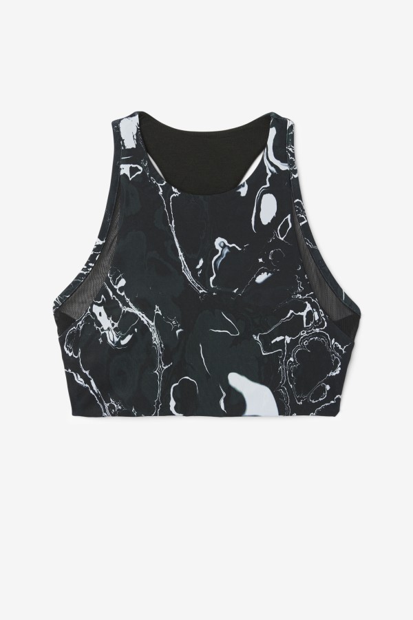 Fila Uplift T-Back Sports Bra Black Marble