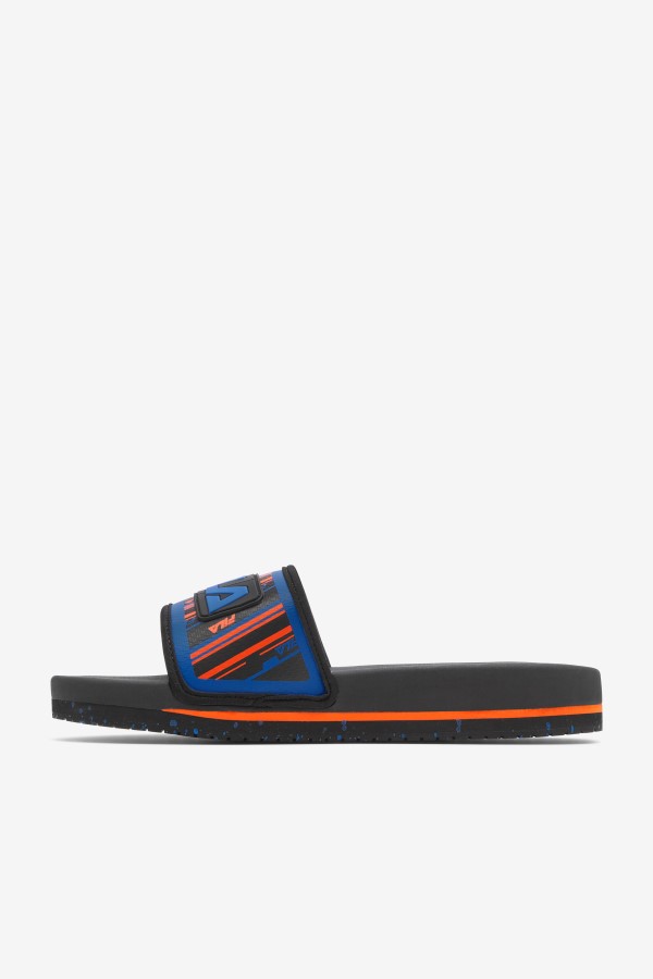 Black/Blue/Red Orange Fila Men\'s Lunar Slide