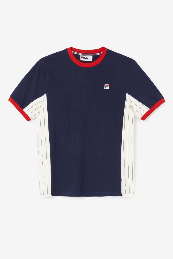 Warner Tee Peacoat/White/Red Fila