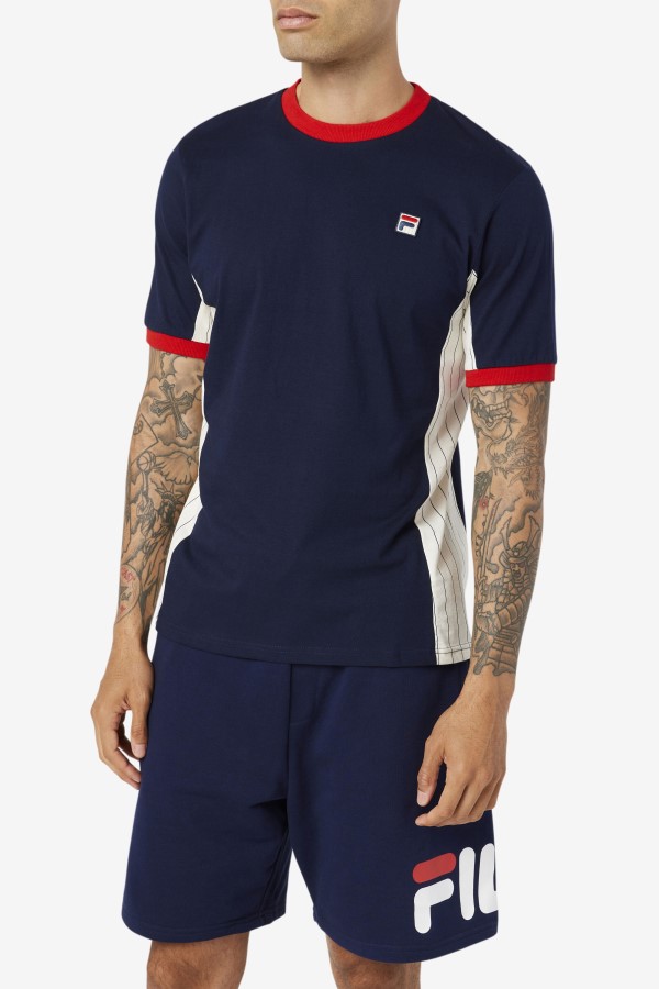 Warner Tee Peacoat/White/Red Fila