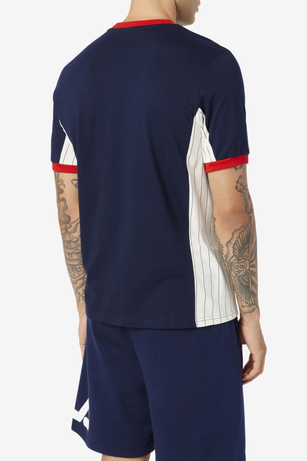 Warner Tee Peacoat/White/Red Fila