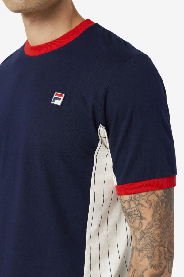Warner Tee Peacoat/White/Red Fila