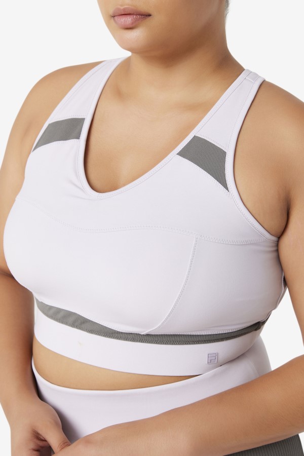 Lavender Blue/Gargoyle Uplift Racerback Sports Bra Fila
