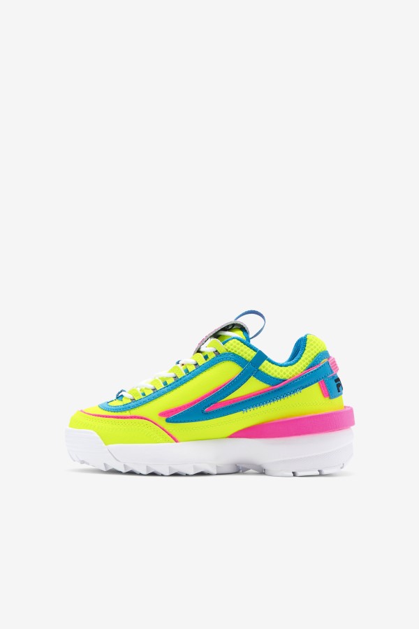 Fila Big Kids\' Disruptor 2 Exp Yellow/Atomic Blue/Pink