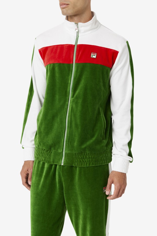 Brice Velour Jacket Formal Garden/White/Red Fila