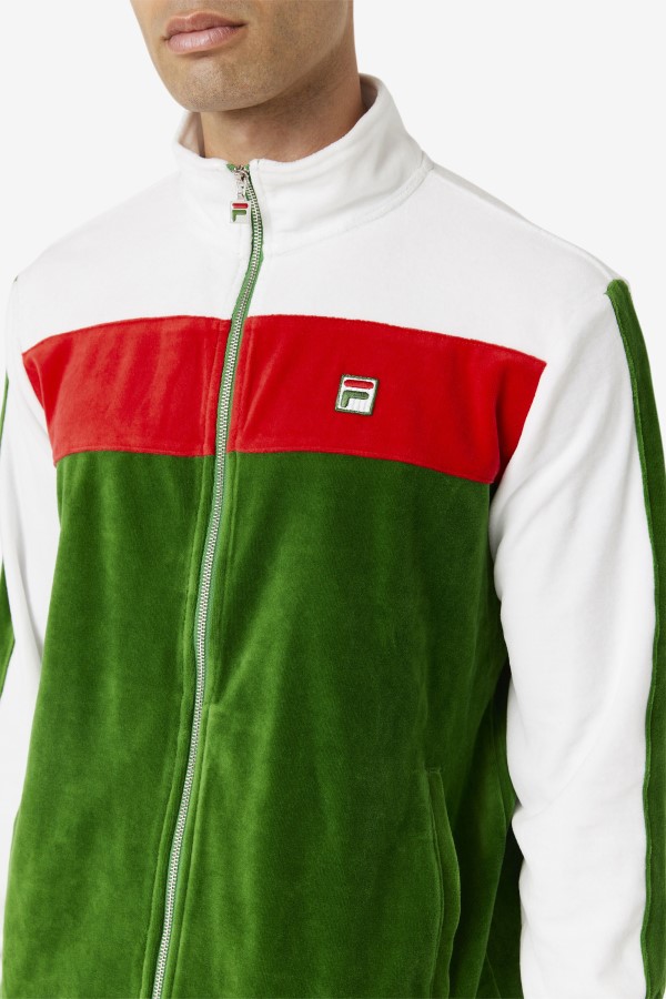 Brice Velour Jacket Formal Garden/White/Red Fila