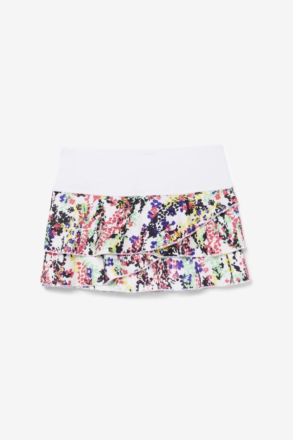 Fila Pickleball Tiered Printed Skort Multicolor Floral Print/White