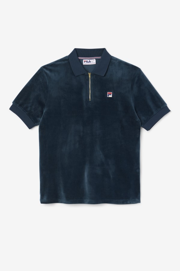 Teal Fila Devon Velour Polo