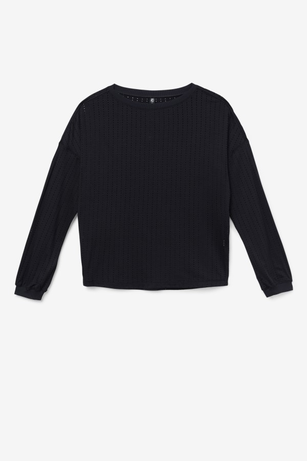 Black Fi-Lux Mesh Long Sleeve Top Fila