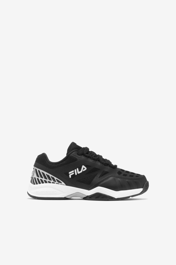 Kids' Axilus Jr Fila Black/White/Metallic Silver