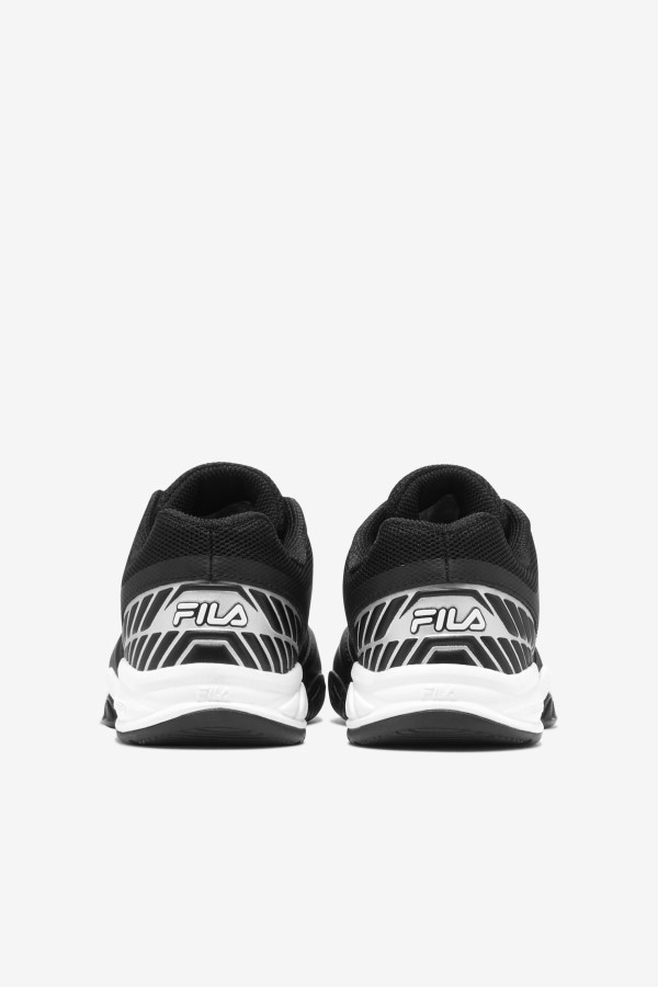 Kids\' Axilus Jr Fila Black/White/Metallic Silver