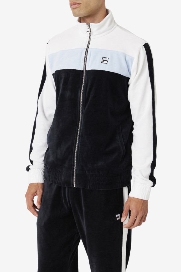 Black/White/Skyway Brice Velour Jacket Fila