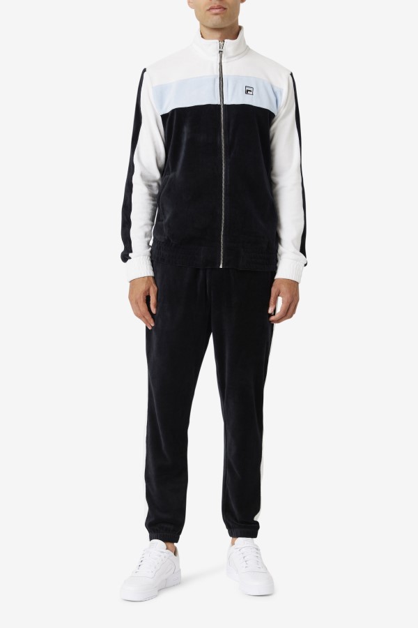 Black/White/Skyway Brice Velour Jacket Fila