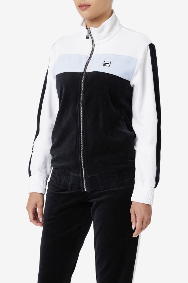 Black/White/Skyway Brice Velour Jacket Fila