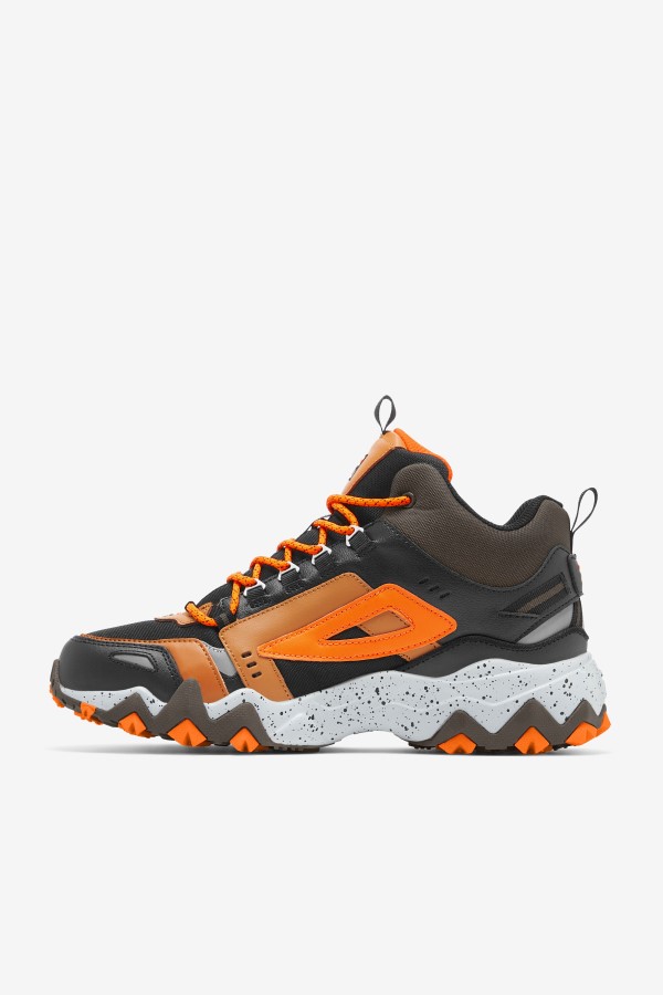 Black/Major Brown/Orange Fila Men\'s Oakmont Tr Mid