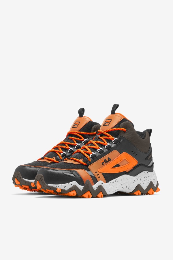 Black/Major Brown/Orange Fila Men\'s Oakmont Tr Mid