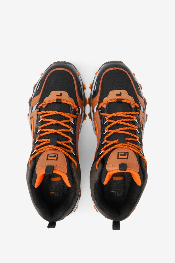 Black/Major Brown/Orange Fila Men\'s Oakmont Tr Mid
