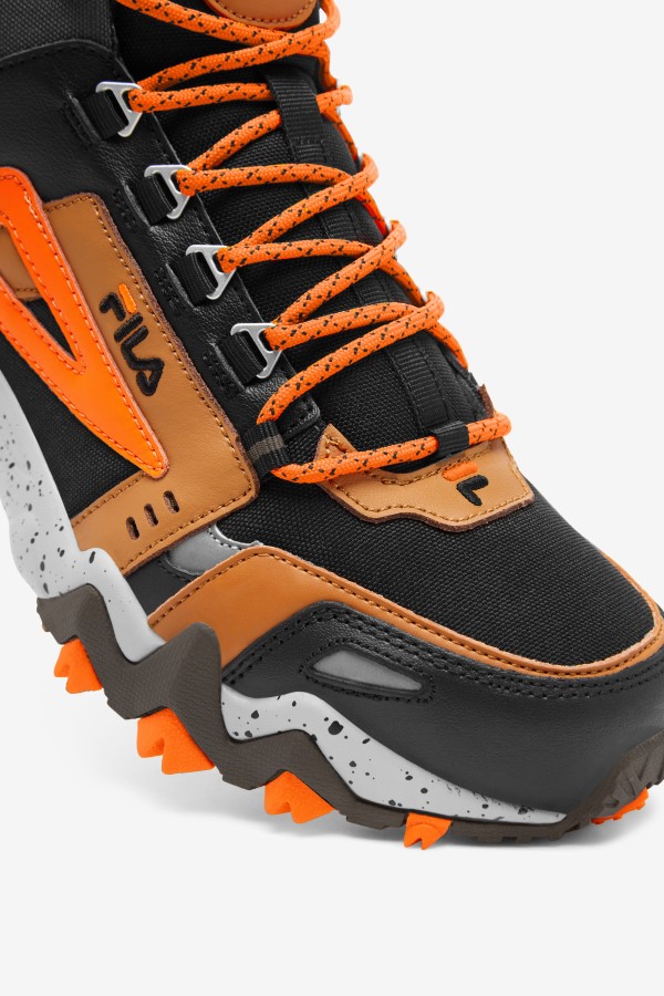Black/Major Brown/Orange Fila Men\'s Oakmont Tr Mid
