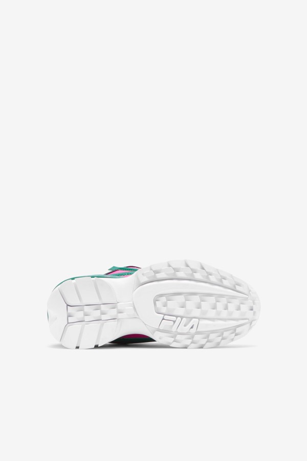 Fila Big Kids\' Disruptor 2 EXP Pink Glo/Green/Gold