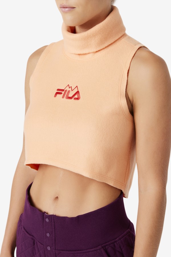 Eliana Cropped Neck Warmer Orange/Cayenne Fila