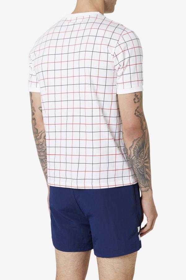 Fila White/Red/Navy Casbian Crew