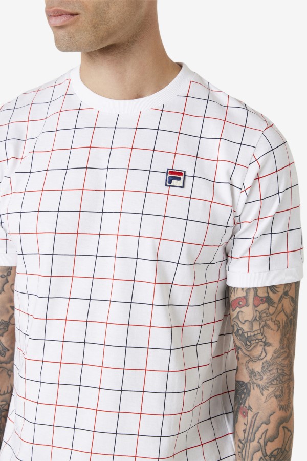 Fila White/Red/Navy Casbian Crew