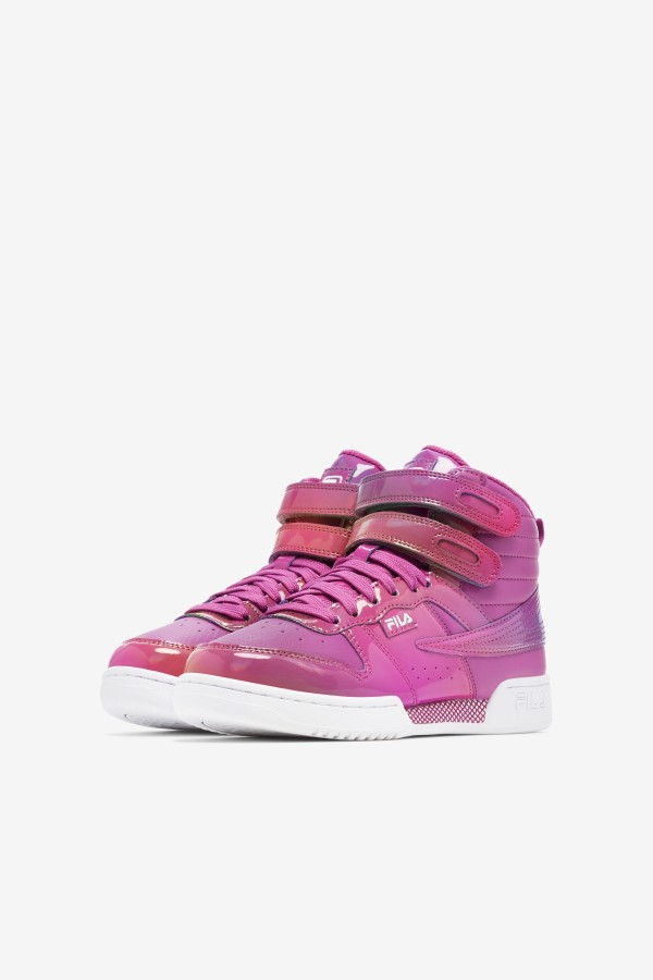 Iridescent/Purple/White Fila Little Kids\' F-14 Iridescent