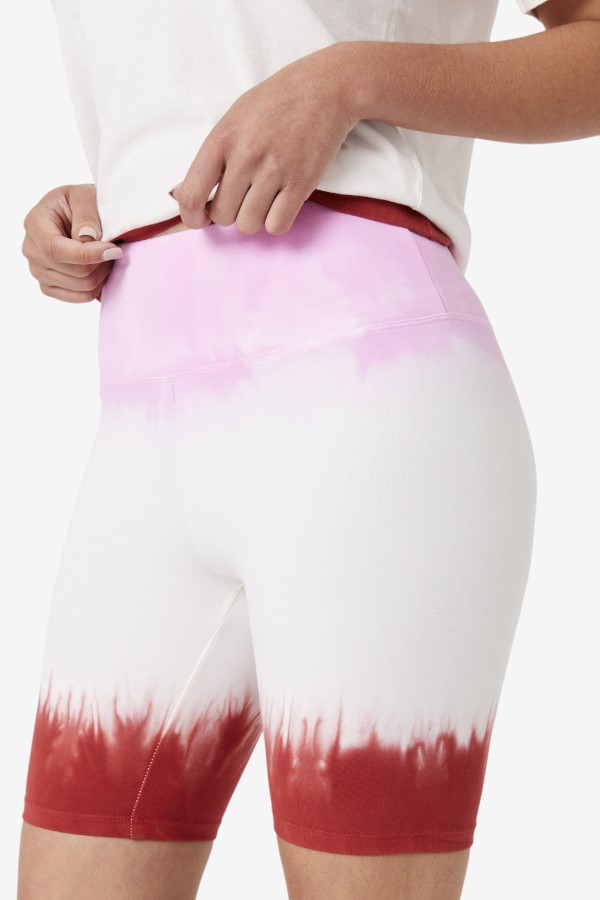 Taima Tie Dye Bike Short Fila Pirouette/White/Earth Red