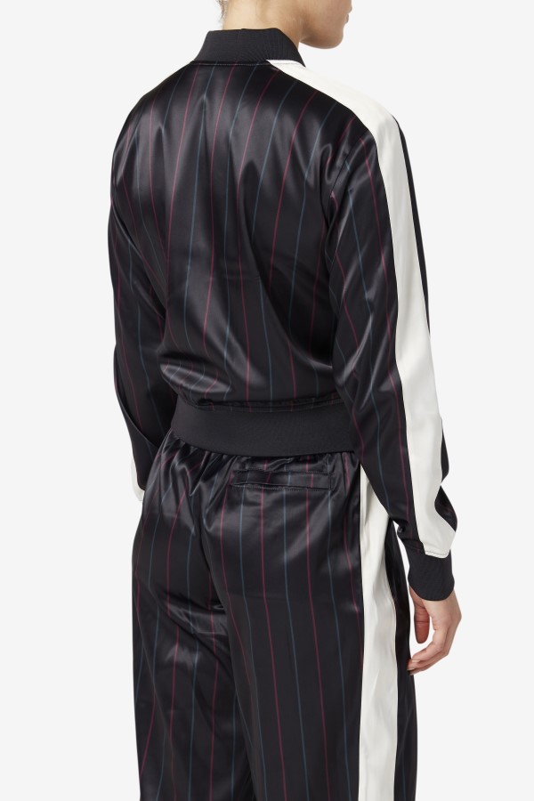 Farah Satin Track Jacket Fila Black/Tofu