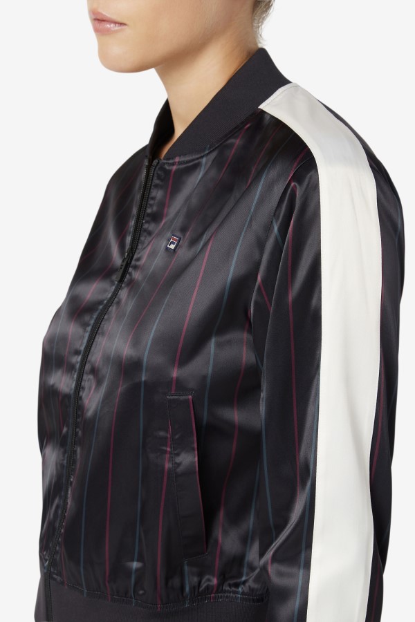 Farah Satin Track Jacket Fila Black/Tofu