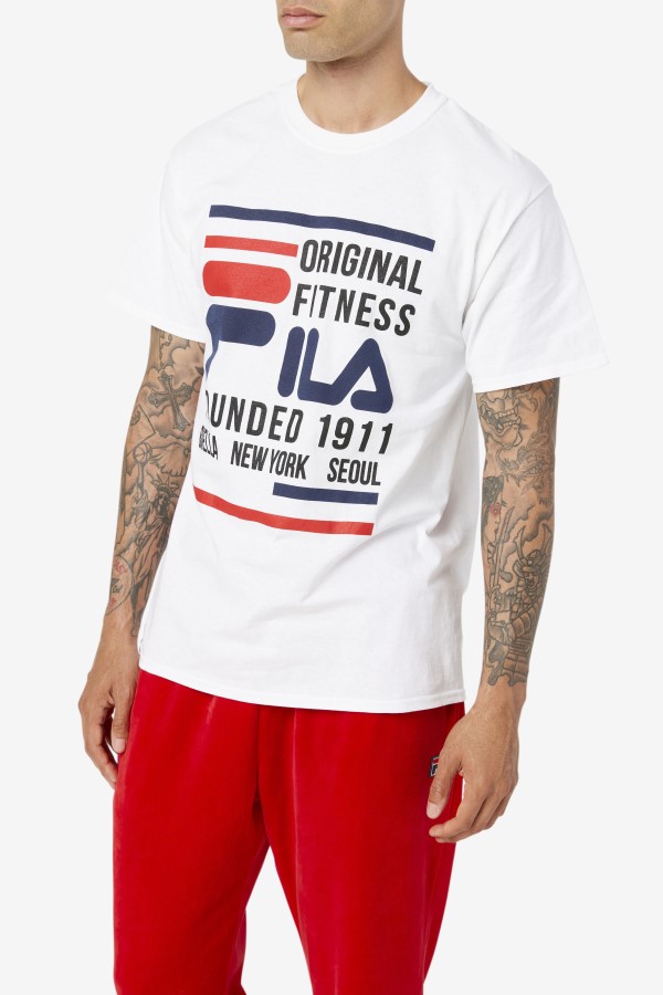 White/Navy/Red Original Fitness Tee Fila