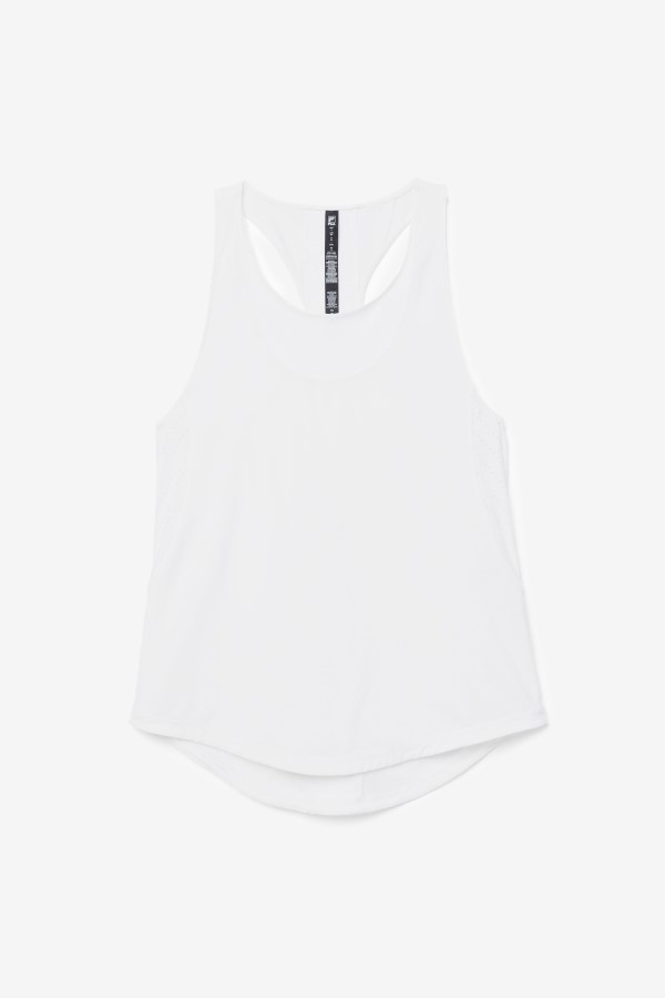 Uplift Textured Racerback Tank Top Fila White