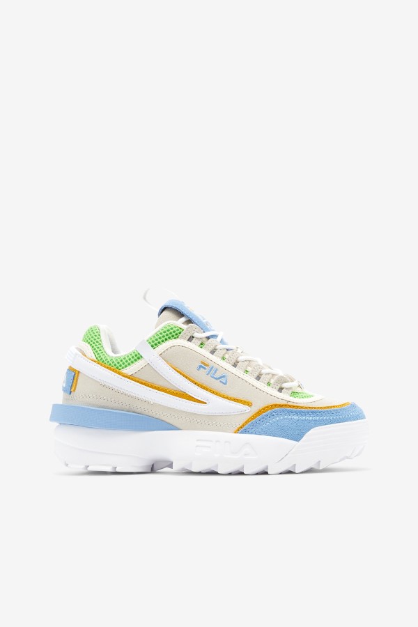 White/Dusk Blue/Jasmine Green Fila Women's Disruptor 2 EXP