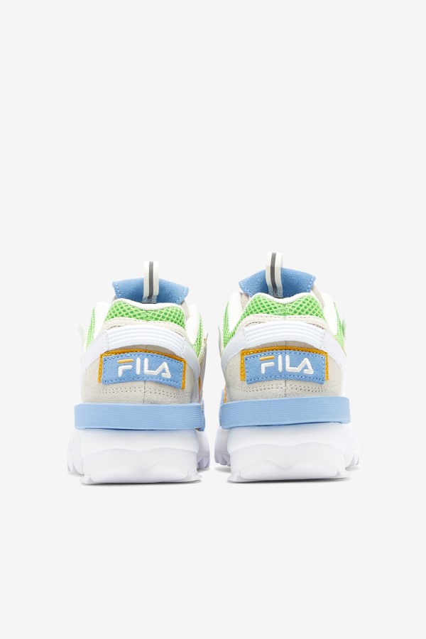 White/Dusk Blue/Jasmine Green Fila Women\'s Disruptor 2 EXP