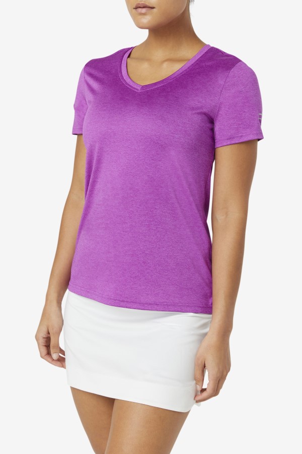 Pickleball Silky V-Neck Fila Purple Cactus Heather