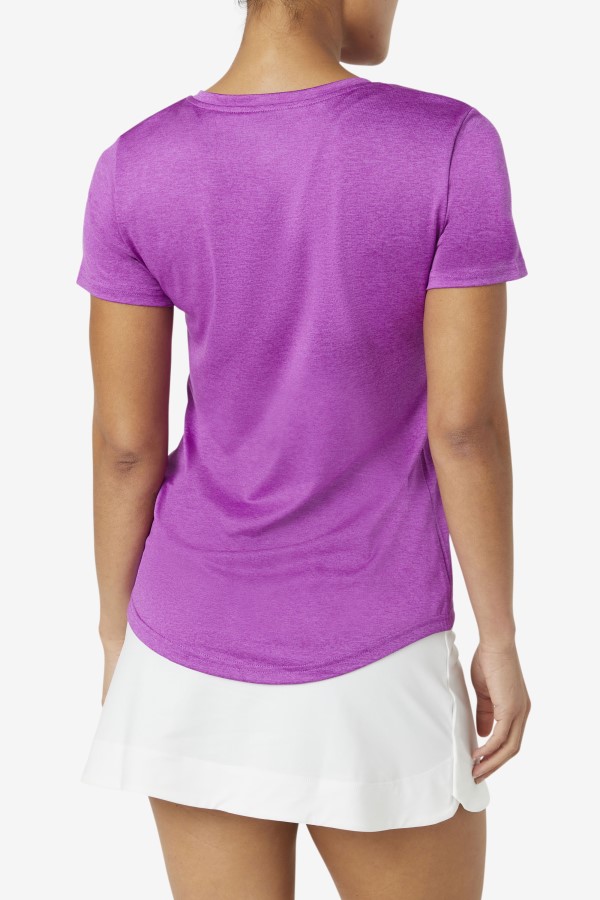 Pickleball Silky V-Neck Fila Purple Cactus Heather
