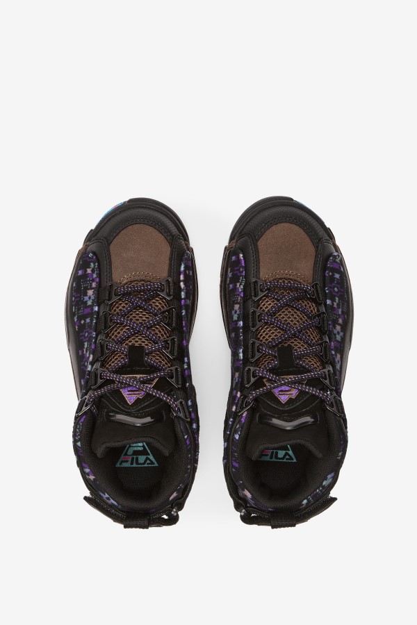 Fila Little Kids\' Grant Hill 2 Outdoor Black/Pinecone/Purple