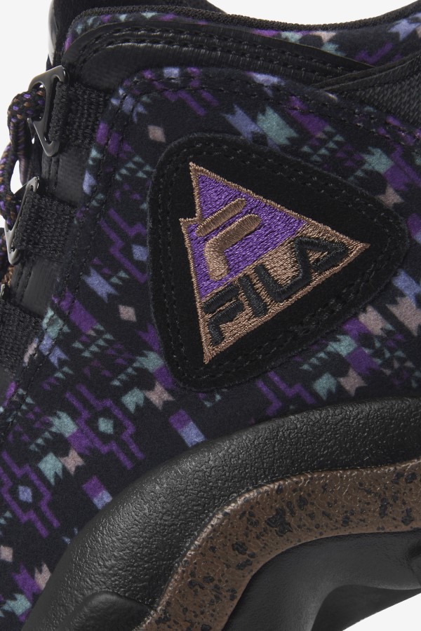Fila Little Kids\' Grant Hill 2 Outdoor Black/Pinecone/Purple