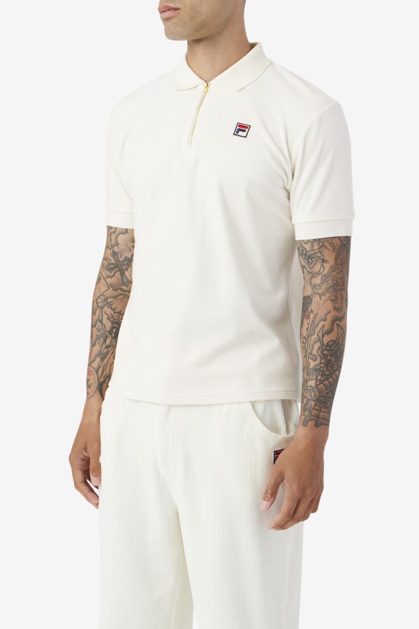 Devon Velour Polo Fila Egret